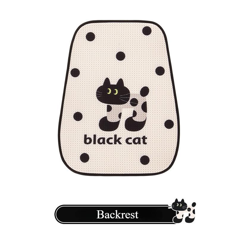Cute Polka Dot Cat Four Seasons Universal Seat Cushion Covers Cartoon Breathable Comfortable Auto Seat Accessories