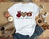 T-shirt da uomo e da donna Pace Amore Halloween Stampa Leopardata Tartan di Bufalo Zucca Regalo
