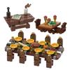 MOC Building Blocks Toys Medieval Table Furniture Series Model Creative Decoration DIY Assembled Toys Holiday Gifts for All