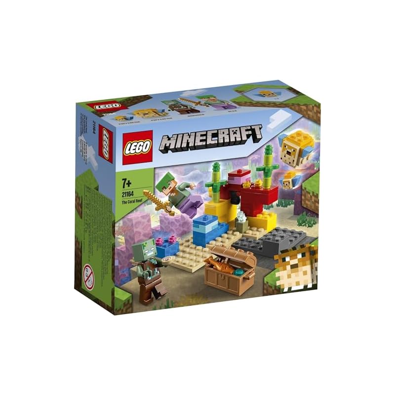 LEGO Minecraft Korallenriff 21164 Spielzeugbausteine Geschenk Videospiel Ozean Jungen Mädchen ab 7 Jahren
