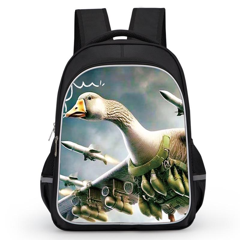 Cross-border Classic Mountains & Seas Stick Figure Kids' Backpack for Grades 1-6 - Load-Reducing Double Shoulder Bag for Boys