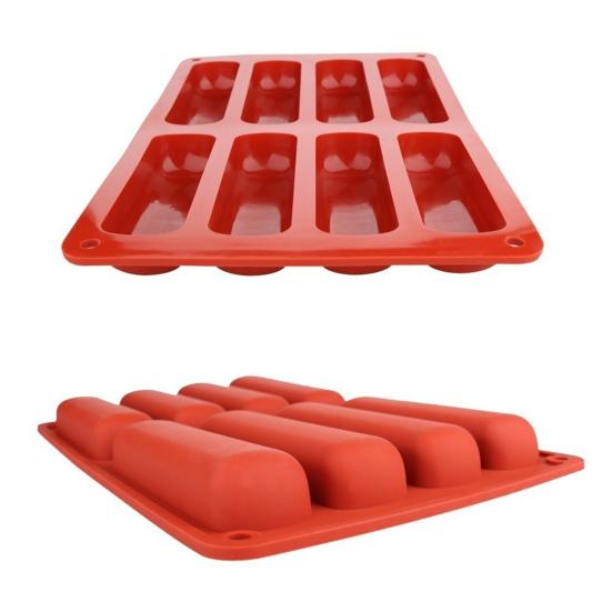 Baking Mold Classic Collection Shapes Non Sticky 8 Forms Silicone Eclair Cake Baking Mold for DIY Mousse