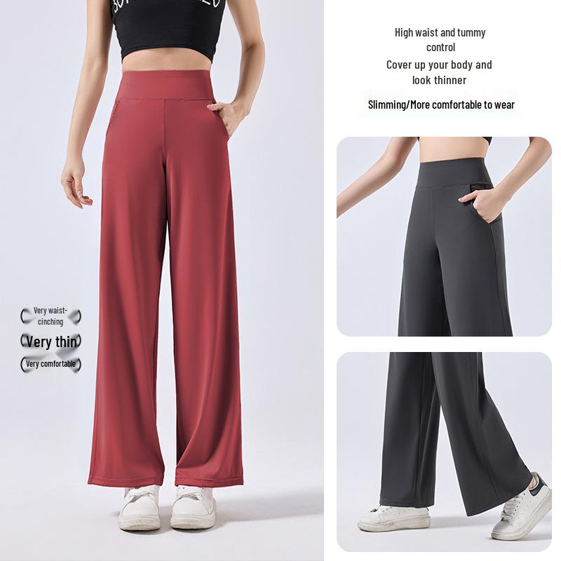 Women s High-Waisted Wide-Leg Yoga Pants - Slimming, Stretchy, Athletic Wear L