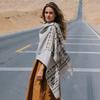 New Colorful Ethnic Style Shawl for Women, Tassels Fringe Thick Warm Cape for Travel Outdoor Outfit Accessory