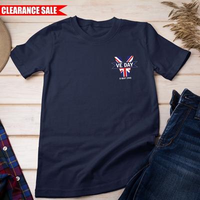 T-shirt 80e Anniversaire Jour de la Victoire Badge de Poitrine Imprimé Jour de la Victoire 8 mai 1945 T-shirt
