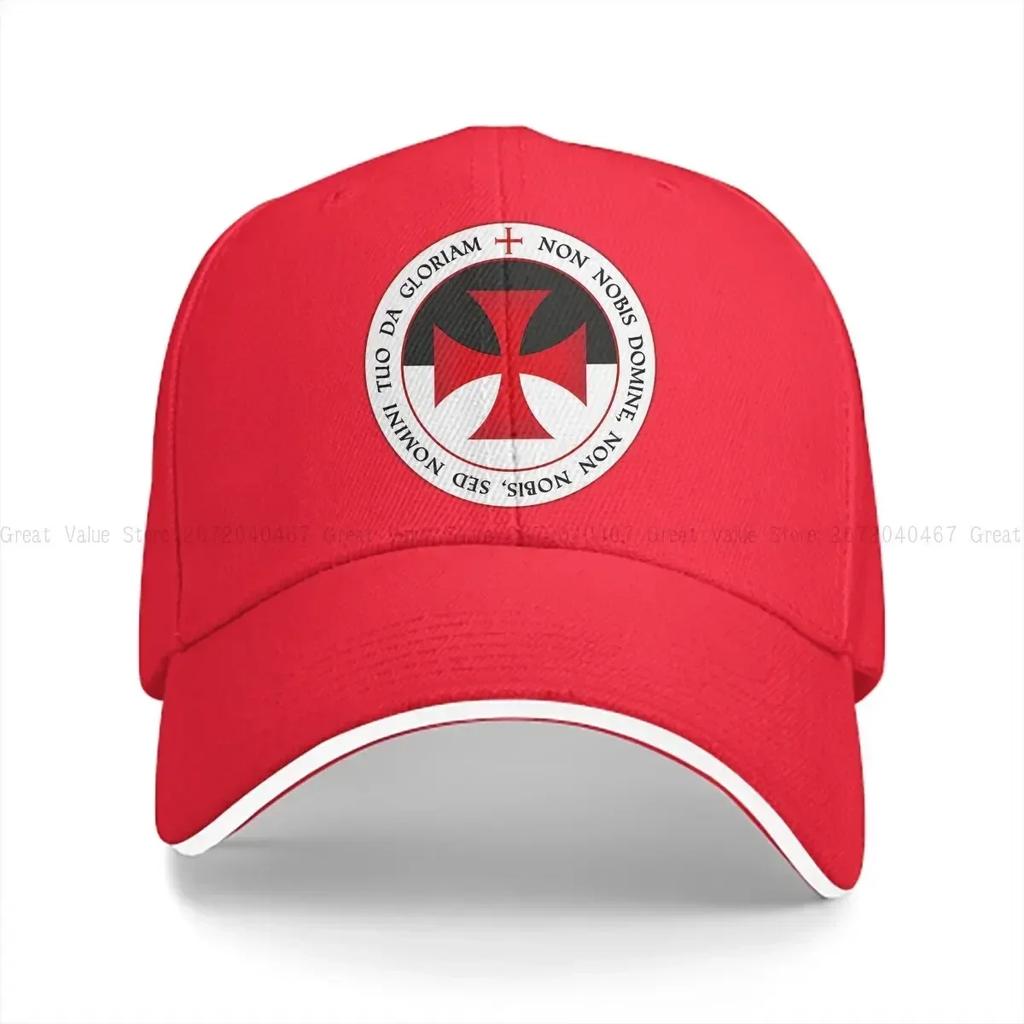 Washed Men's Baseball Cap Cross Christian Crusader Seal Motto Trucker Snapback Caps Dad Hat Knights Templar Golf Hats