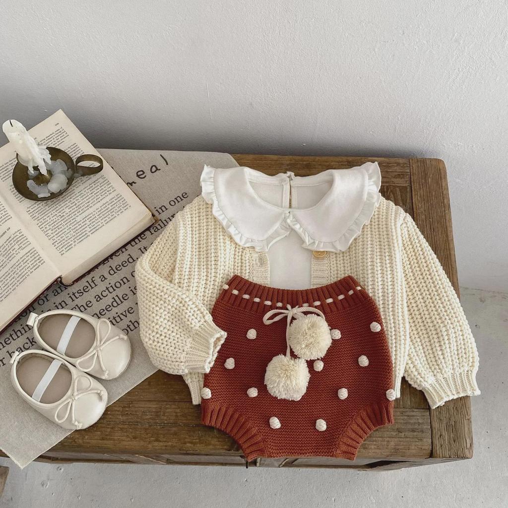 2025 Autumn Baby Girls' Long-Sleeve High Collar Printed Shirt