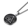 European and American New Exaggerated Necklace Popular Eye Pendant Steel Men Necklace Accessories