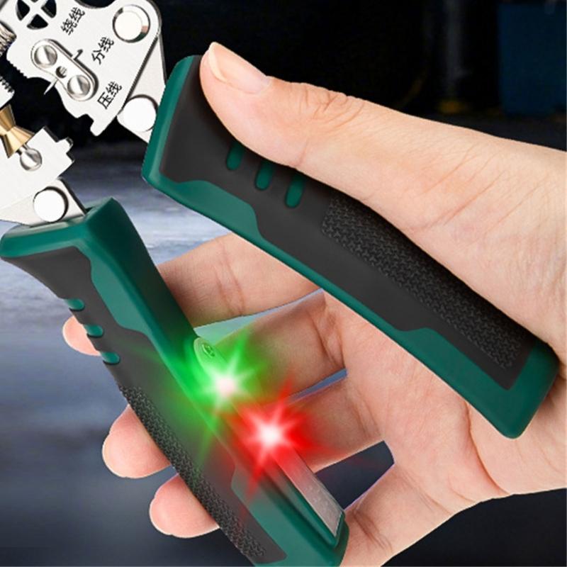 Professional 3 In 1 Wire Stripping Tool with Voltages Detection and Accuracy Cutting Blade for Electricians and DIY Projects