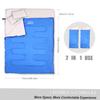 86""x60"" Double Thermal Sleeping Bag 2 Person Outdoor Camping Hiking Sleeping Bag with 2 Pillows