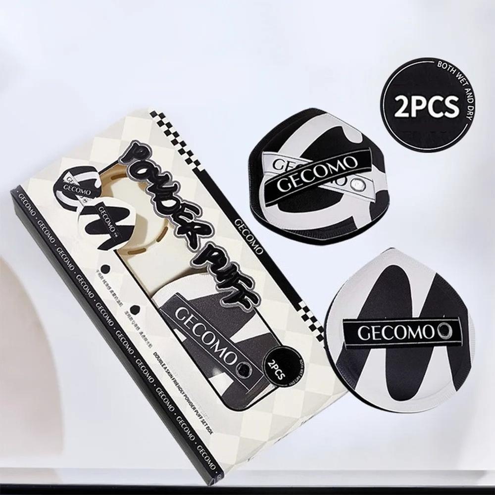 

GECOMO 2 PCS Powder Puff Set with Storage Box Soft Skin-friendly Dry And Wet Dual-use Sponge For Liquid Foundation Makeup