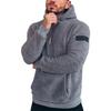 Men's Solid Color Plush Half-Zip Sweatshirt Hoodie Men's Sports Large Size Casual Sweatshirt