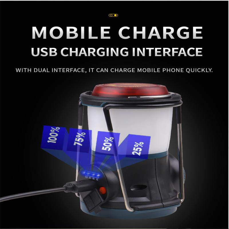 Camping Light Led Rotary Switch Magnet Hook Portable Horse Lamp For Outdoor Camping Emergency Light