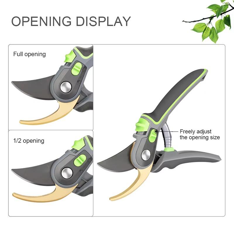 SK5 Pruning Shears For Garden-Heavy Duty Bypass Clippers with Ergonomic Non-Slip Handle/Labor-Saving Spring