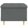 Storage Ottoman in Dark Grey 60 x 60 x 45 cm Fabric