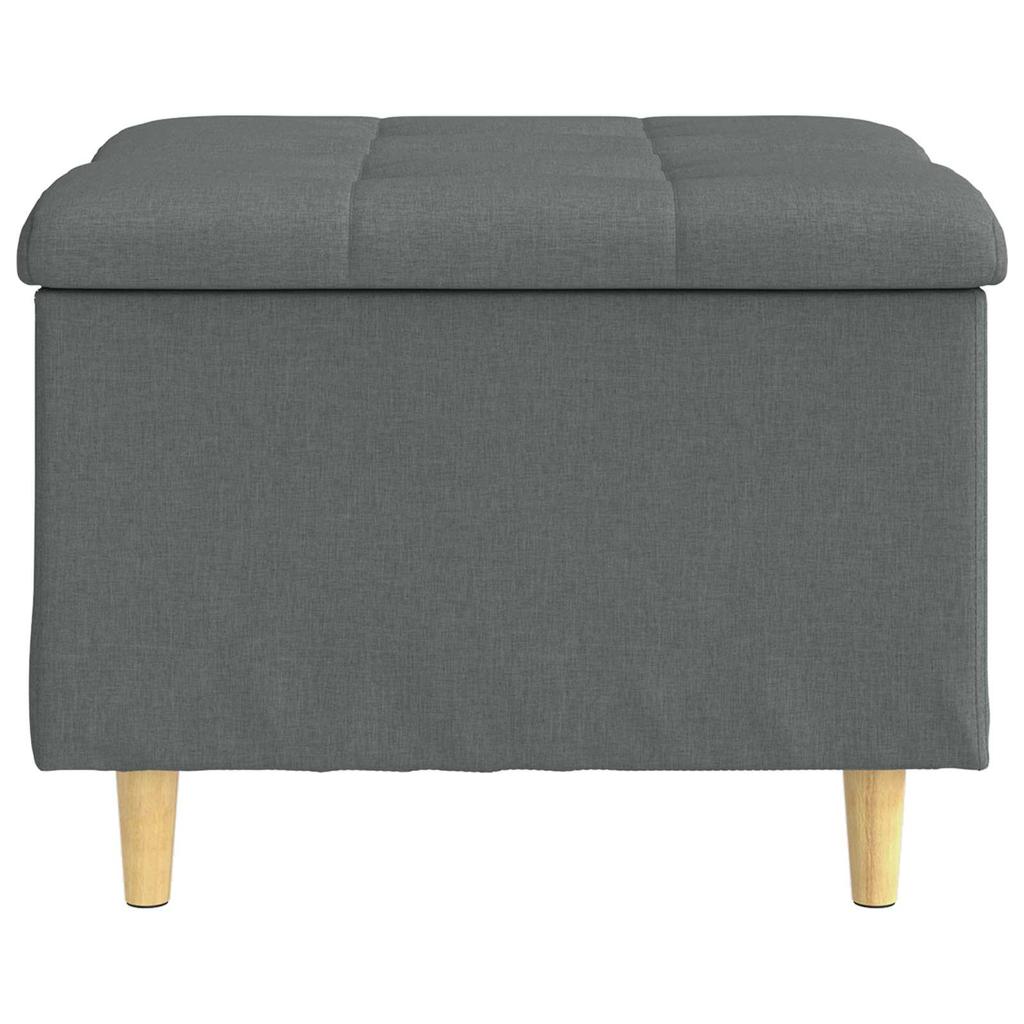 Storage Ottoman in Dark Grey 60 x 60 x 45 cm Fabric