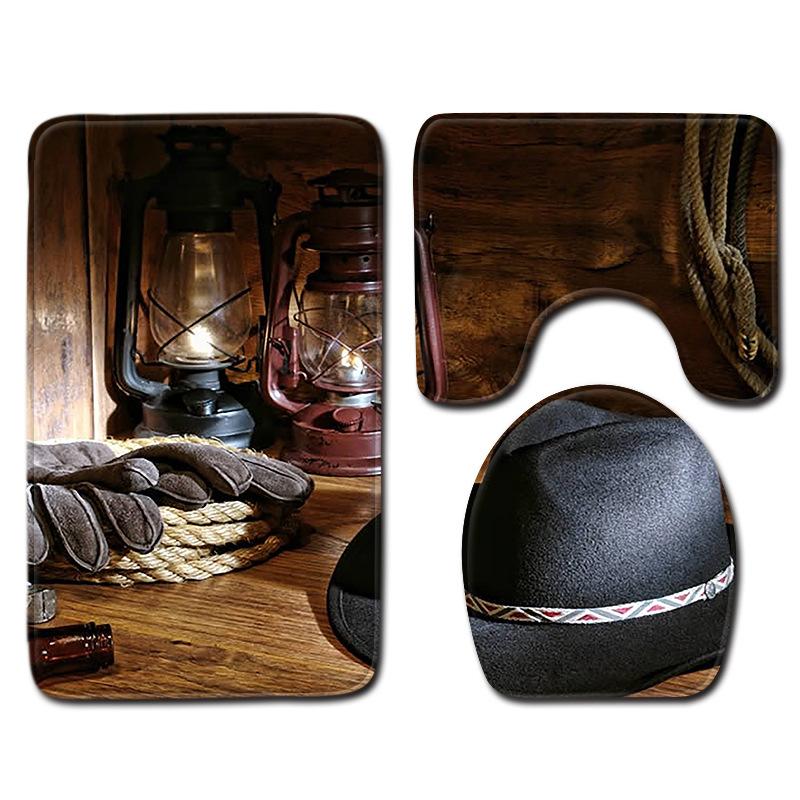 Animal Tree Print Bathroom Decorative Carpet Non-Slip Floor Mat Door Mat