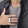 2pcs Vertical Layer Necklaces for Men Boys,Wateproof Stainless Steel Cuban Chain Collar,Stylish Men's Sweater Chain