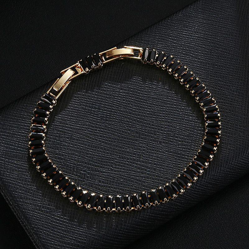 Personalized Colorful Zircon Diamond Claw Chain Bracelet Adorned with Colorful Rice Beads Zircon Bracelet
