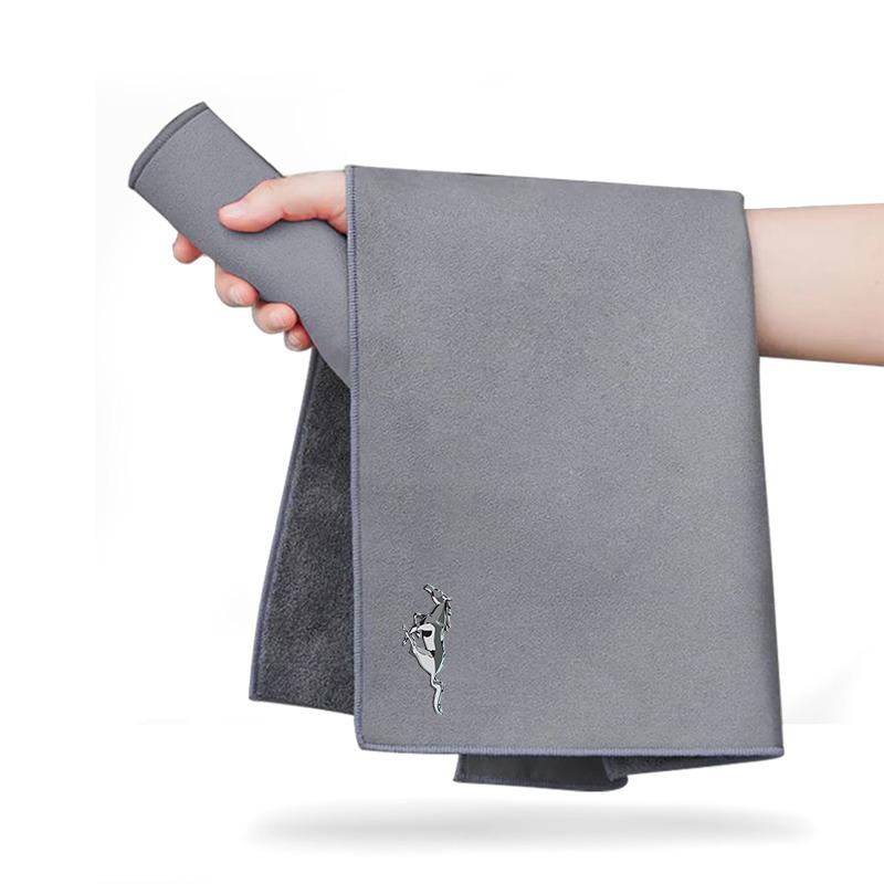 Plush Car Cleaning Towel Wipe Dry Cloth Absorb No Shed Lint Car Tools For Ford Focus Mk2 Mk3 Fiesta Ranger Mondeo S-MAX Kuga Mustang