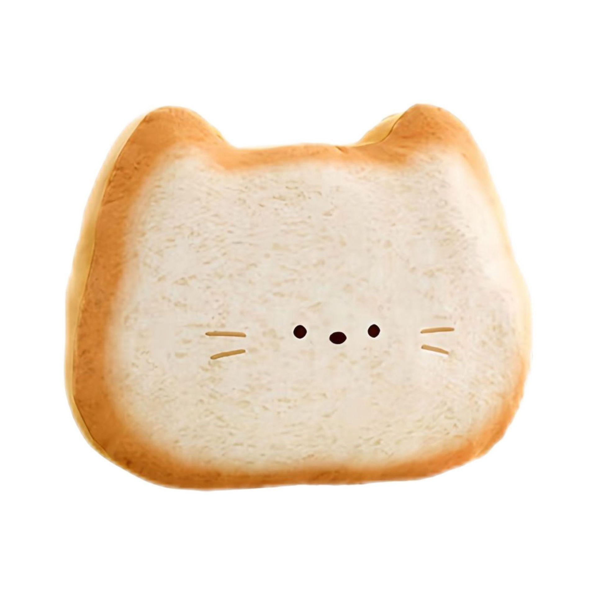 

Cute bread throw pillow cute toast bear cat doll furniture cushion plush toy gift 30Cm
