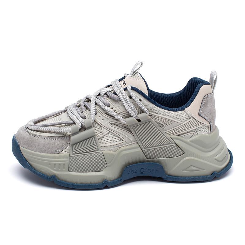 Augustine platform dad shoes women's autumn 2025 new retro style gray casual sports shoes ins tide