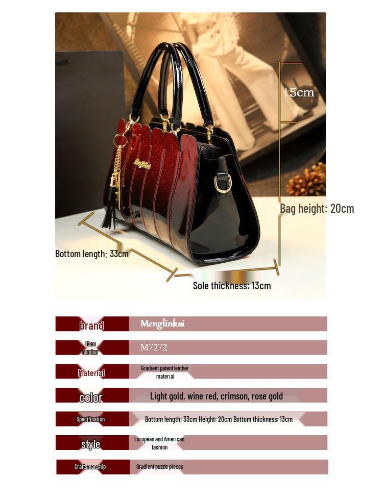 Luxuriöse 2025 Stilvolle Patchwork-Handtasche: Vielseitige Damen Umhängetasche & Mom Bag aus echtem Leder