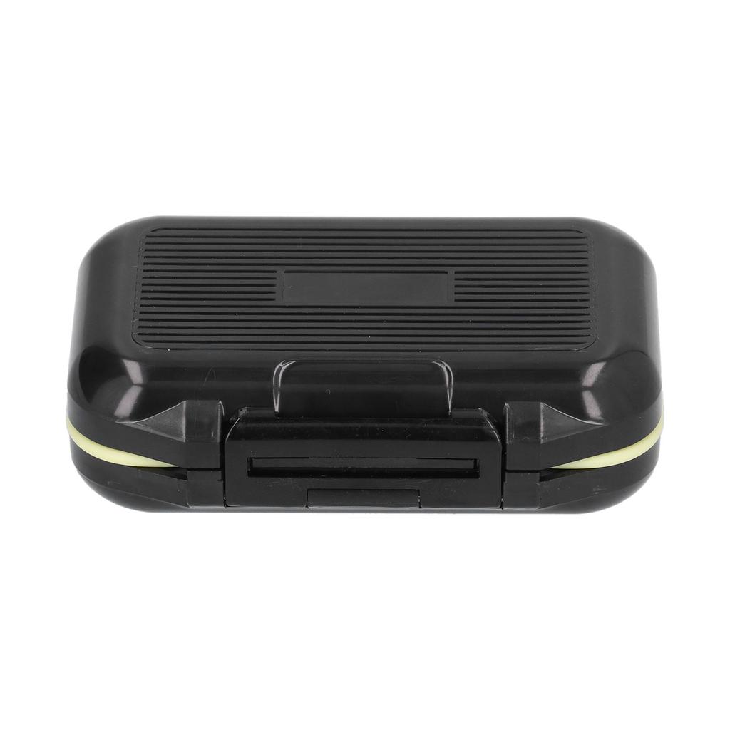 Boîte de Pêche Multi-Compartiments Détachable Étanche Rangement Appâts Leurres Hameçons Noir