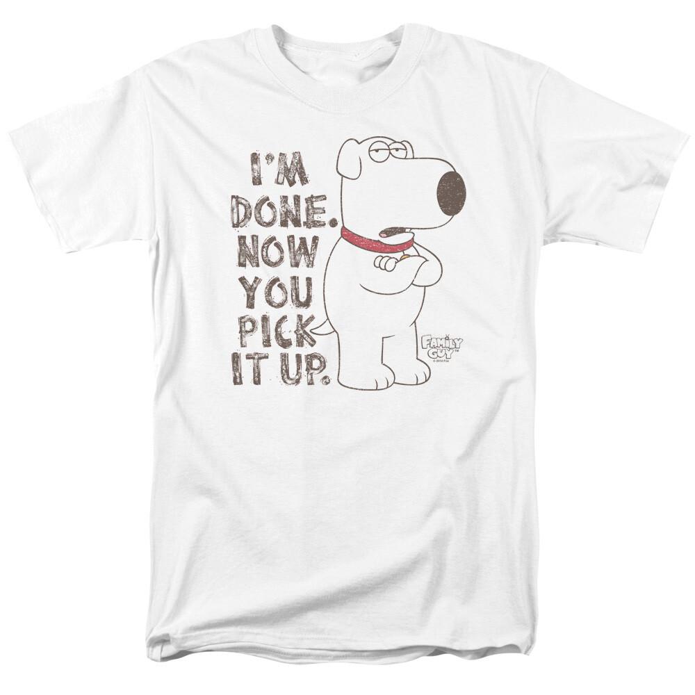 Family Guy Pick It Up T Shirt Mens Licensed Cartoon Merch Brian Griffin White XXXXL