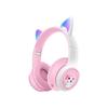 AKZ-07 Cartoon Bluetooth Headphones with RGB Cat Ears and Heavy Bass