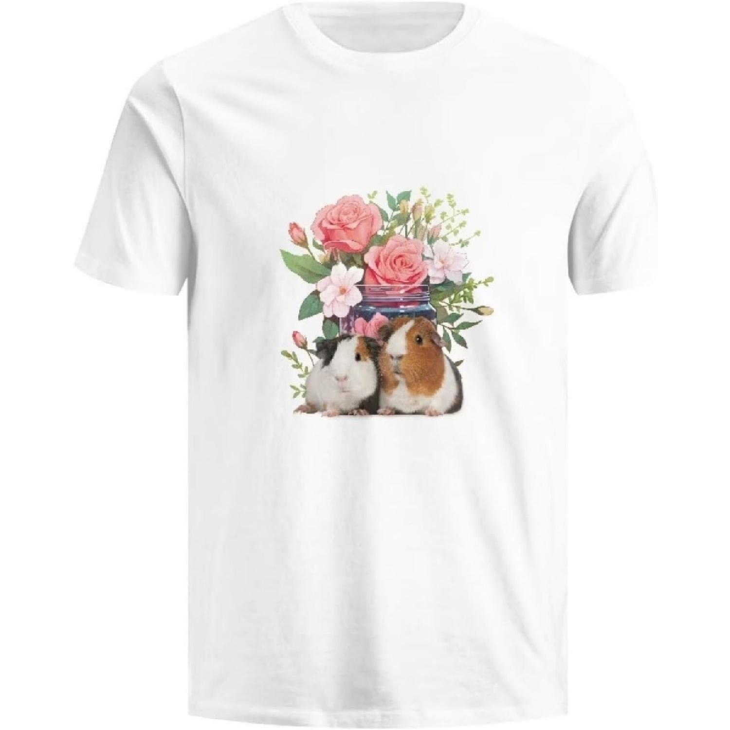 T Shirt for Summer Short Sleeve Shirts Crew-Neck Tees Men Women Casual Tees White Shirts Loose Fit Tops S