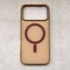 Magnetic Color-Blocking Skin-Feel Case for 17Pro Max iPhone 16 Series, Acrylic Finish