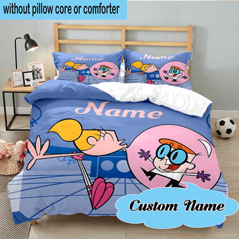 Custom Name 3PCS Friendship Odd-Parents Bedding Set, Including 1pc Duvet Cover And 2pcs Pillowcases, Suitable for Dorms and Bedrooms Gift