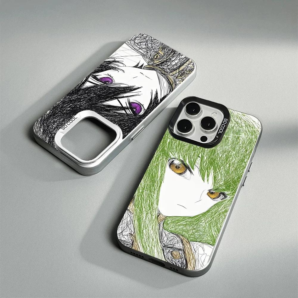 Green-haired Girl Code Geass Frosted Case for iPhone 17 Air 16 E 15 14 Plus 13 12 Mini 11 Pro Max Acrylic Sheet Silicone Cover