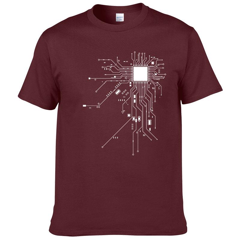 Tricou Bărbați Inimă Nucleu CPU Calculator GEEK Nerd Freak Hacker PC Gamer Vara Mânecă Scurtă Bumbac Mărime Europeană #303