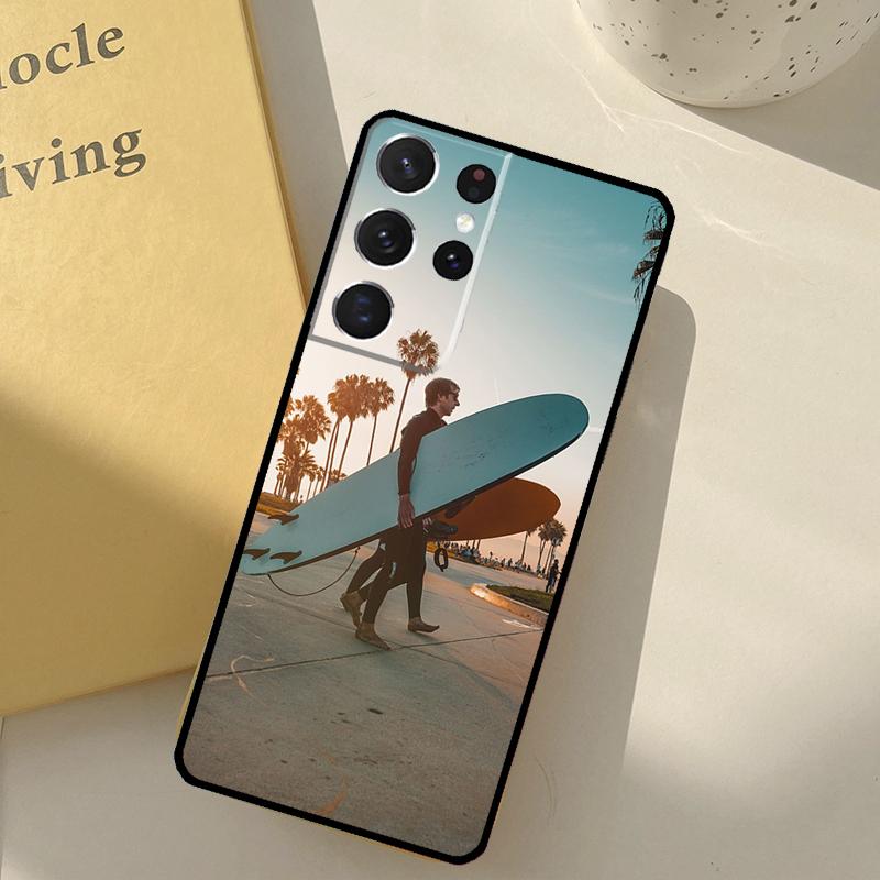 

Чехол для телефона с рисунком серфборда для Samsung Galaxy S24 Ultra S20 S21 S22 S23 S25 S9 S10 Plus S25 FE Защитный корпус Galaxy S24Ultra