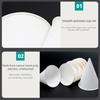 200Pcs 3.7Oz/4.5Oz White Paper Cone Cups Leakproof 200 Count Disposable Paper Cups Thicken Multi-functional Snow Cone Cups