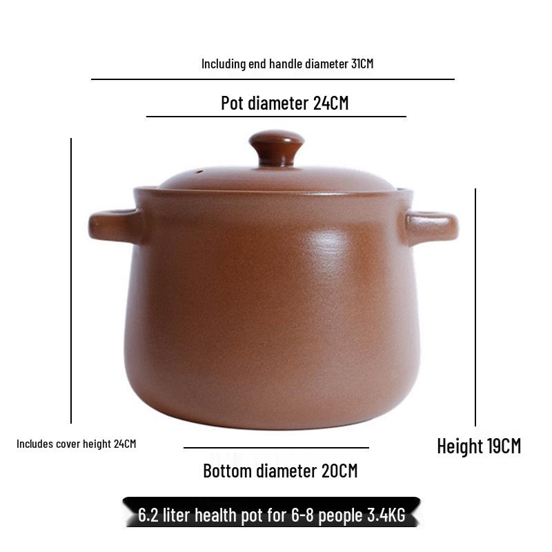 Ceramic Stew & Soup Casserole Pot for Gas Stovetops