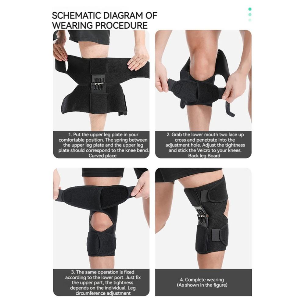 1Pcs Knee Support Medical Power Lift Knee Weakly Brace Joint Support Spring Stabilizer Gym Sports Heath Care Leg Stretcher