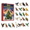 Christmas Party Bird Favors 24 Day Advent Calendar with 2D Flat Acrylic Hanging Pendants, Detailed Animal Shaped Decors Countdown Calendar,