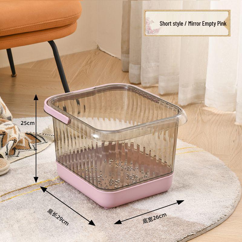 

High and Deep Foot Bath Tub with Lid - Heat-Retaining, Over-the-Knee Design for Household, Dormitory, and Health Care Use