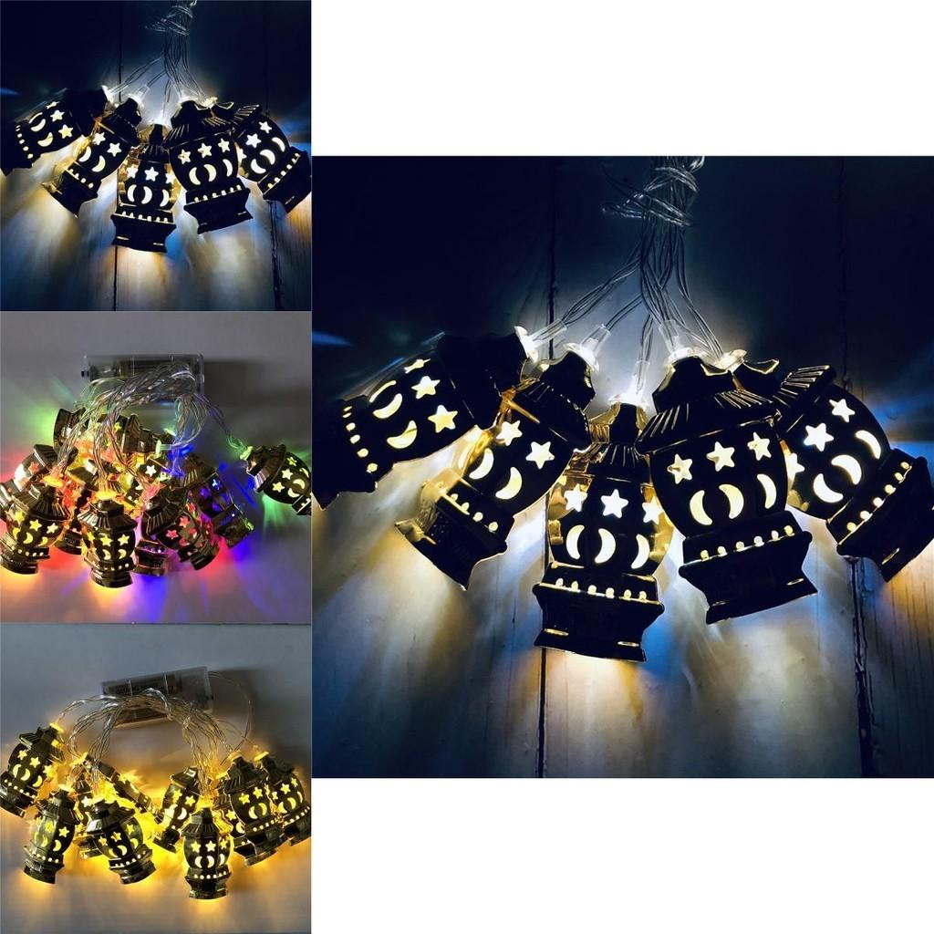Beautiful Ramadan Eid Mubarak Lantern Led Fairy String Light With Moon Star Design