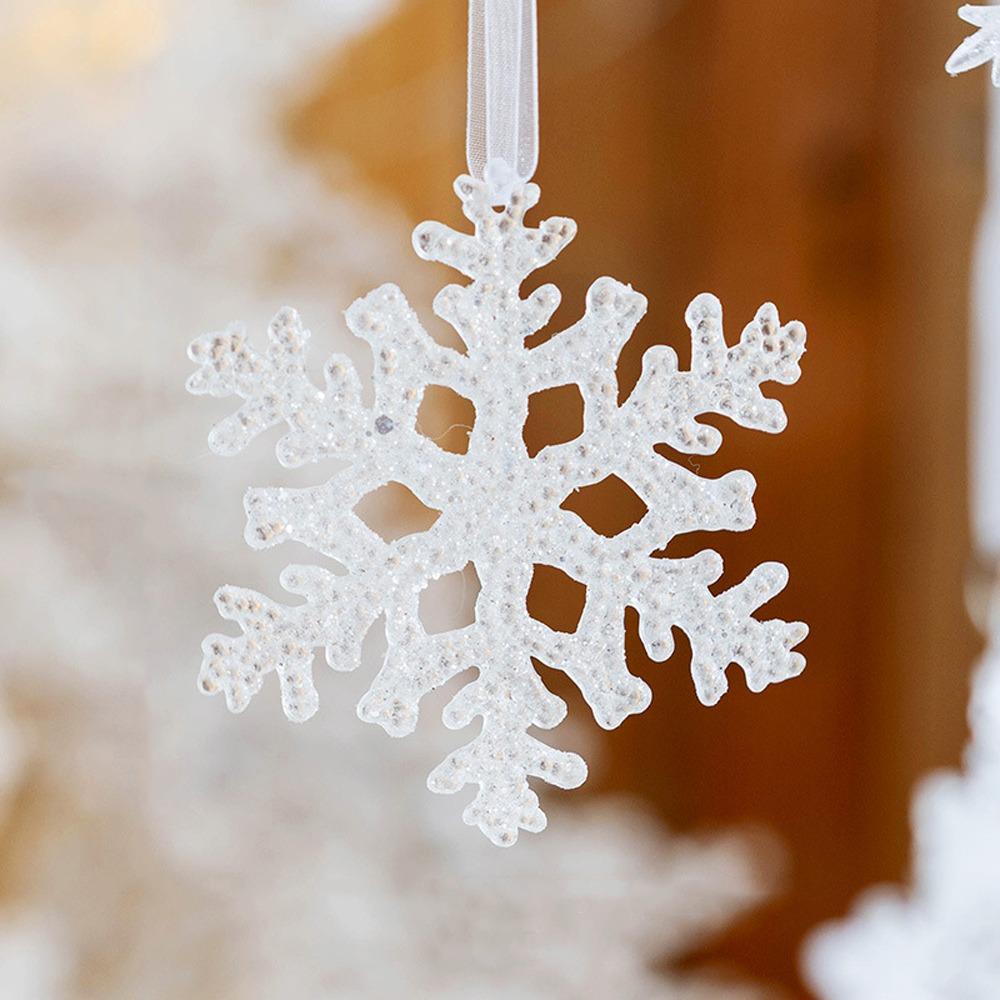 Transparent Artificial Snowflake Decoration Xmas Tree Hanging Pendant  Merry Christmas Decoration