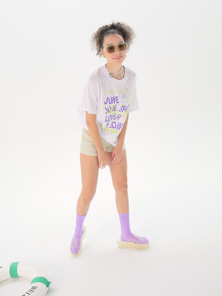 JUNEJUNE SPACE Lover Boxy T-Shirts_White