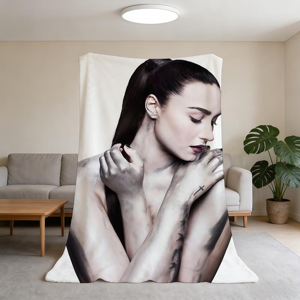 Blanket D-Demi Super Warm Comfortable Plush Throw Blanket Singer Child Home Sofa Bedroom Lovato Gift
