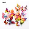 12Pcs Mixed Double Layer Butterfly 3D Wall Sticker For Wedding Decoration Magnet Butterflies Fridge Decals Home Room Decor