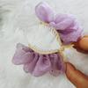 Elegant Flower Clip Resin Bow Mesh Vertical Clip Korean Style Women Ponytail Holder For Gifts Solid Color Hair Accessory