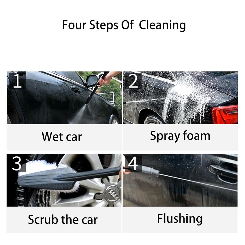 21V Portable Cordless Car Washer Machine High Pressure Electric Water Guns Nozzle Hose Pump Foam Lance Battery