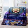 Manchester City Customize Text Blanket Gift Personalized Blanket Soft Warm Cozy Throw For Picnics Living Room Bed Home Decor Four Seasons Multipurpose