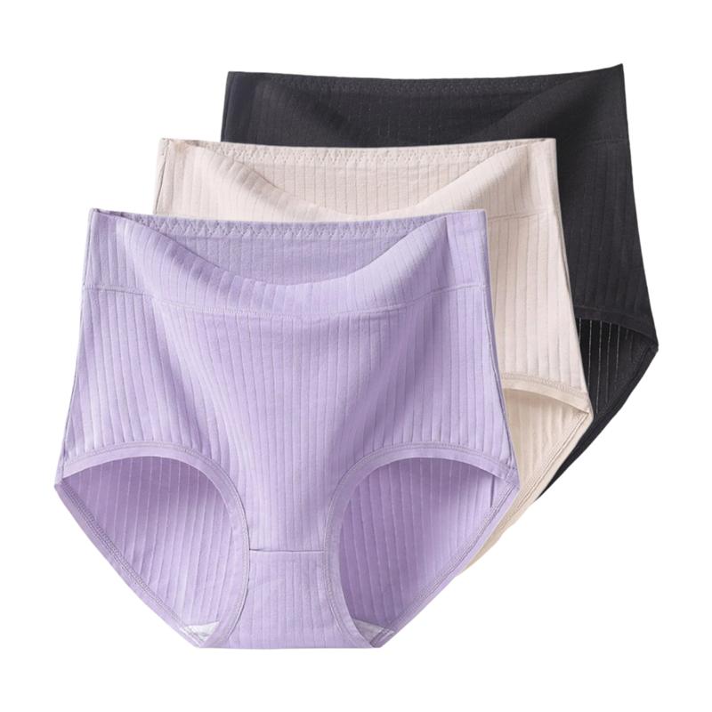 3pcs Women's Panties Cotton Underwear Plus Size Underpants High Waist Briefs XL XXL 3XL 4XL 5XL 6XL